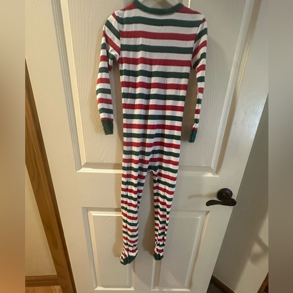 Striped Holiday Kids Onesie Pajama - Picture 5 of 7